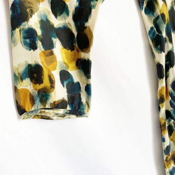 🟢Zara Printed Dot 3/4 Sleeve Shift Back Zip Dress S - Picture 3 of 10